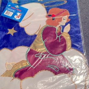 Praying Angel on cloud mini flag use mailbox, window, home office car new